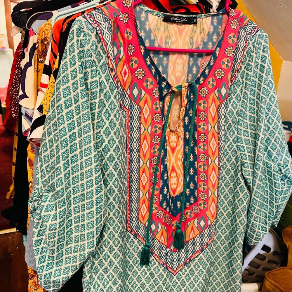 Tribal Women's Multicolor Boho top